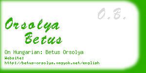 orsolya betus business card